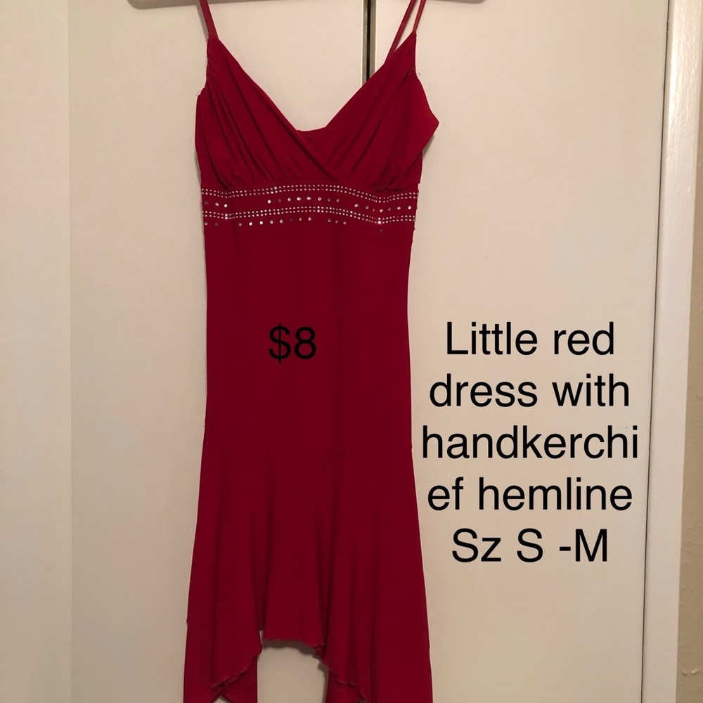 Spaghetti strap red dress